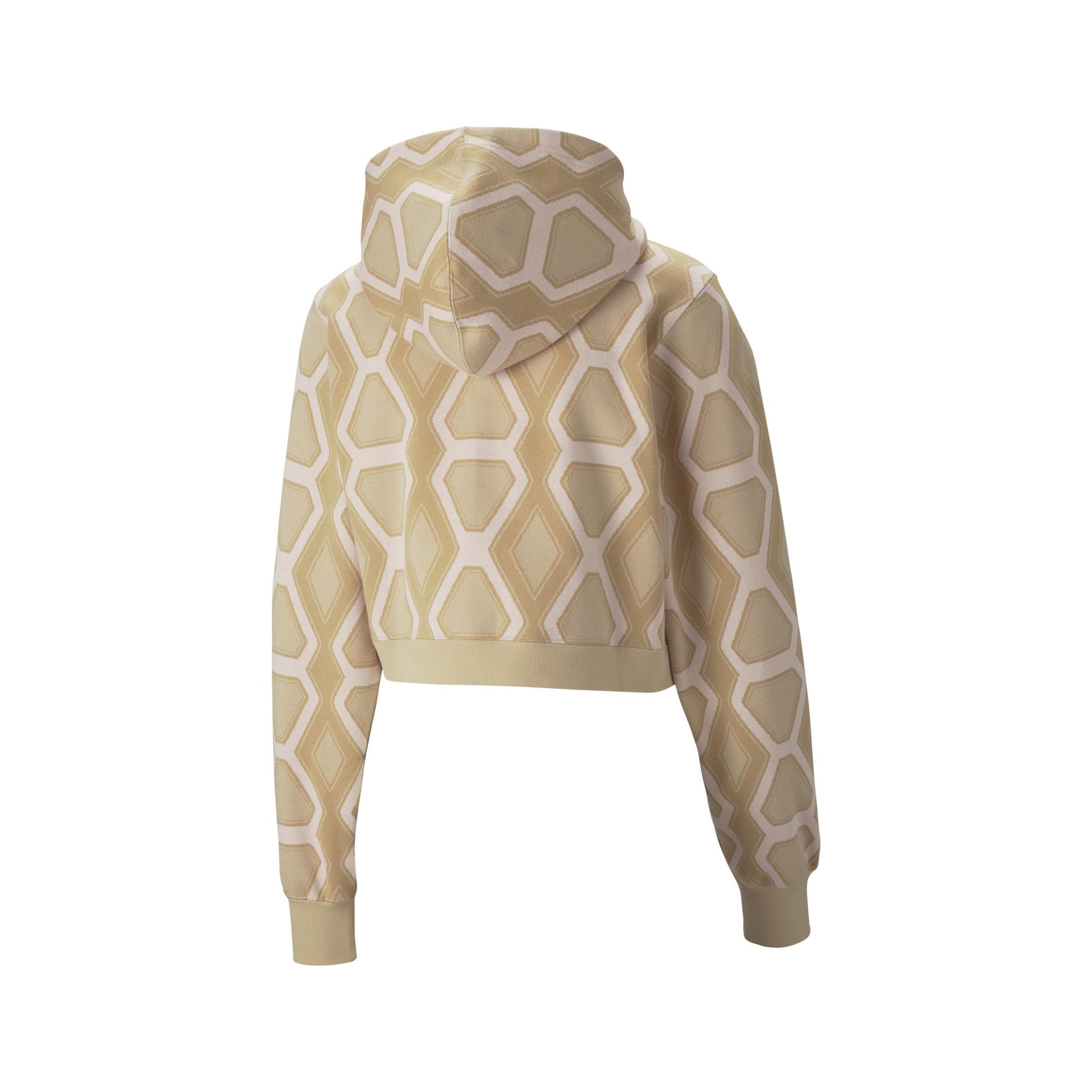Puma Sweater Ladies X Dapper Dan Crop Hoodie Ginger Root